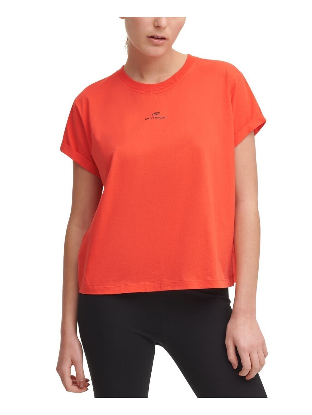 DKNY Womens Sport Cotton Logo T-Shirt Size S
